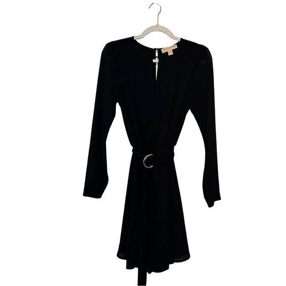 Women's Michael Kors Pleated Black Midi Dress Size Small - Picture 4 of 8